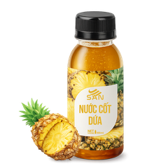 NƯỚC CỐT DỨA Chai 1Kg, tặng sách công thức, tiện dụng, trái cây tự nhiên, đậm đặc, chuyên dùng pha chế trà trái cây, soda