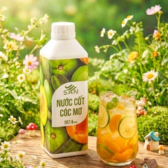 Nước Cốt Cóc Mơ SAN Chai 1Kg – Nguyên Liệu Pha Trà Cóc, Trà Trái Cây, Soda
