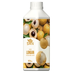 SYRUP LONG NHÃN (1 kg), tặng sách công thức, tiện dụng, trái cây tự nhiên, đậm đặc, chuyên dùng pha chế trà trái cây, soda