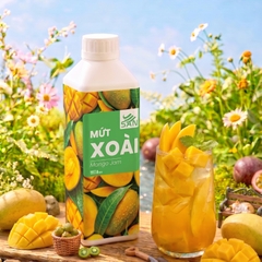 Mứt Xoài Đậm Đặc Chai 1kg Tiện Dụng, Chuẩn Pha Chế Sinh Tố, Đá Xay, Trà Sữa