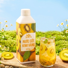 Nước Cốt Kiwi Vàng SAN Chai 1Kg – Pha Trà Trái Cây, Soda, Đá Xay, Sữa Chua