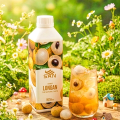 Syrup Long Nhãn SAN Chai 1Kg, có mẫu thử, công thức, pha chế chuẩn quán, dễ sử dụng, đủ hương vị