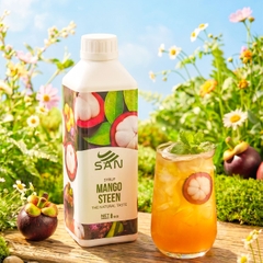 Syrup Măng Cụt SAN Chai 1Kg – Siro Pha Trà Trái Cây, Soda, Đá Xay