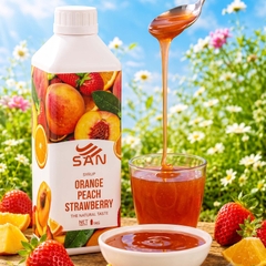 Syrup Cam Đào Dâu SAN Chai 1Kg