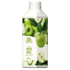 SYRUP TÁO XANH (1 kg), tặng sách công thức, tiện dụng, trái cây tự nhiên, đậm đặc, chuyên dùng pha chế trà trái cây, soda