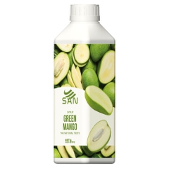 SYRUP XOÀI NON (1 kg), tặng sách công thức, tiện dụng, trái cây tự nhiên, đậm đặc, chuyên dùng pha chế trà trái cây, soda