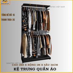 Kệ Treo Quần Áo – Kệ Decor Điều Chỉnh Đa Năng | Sơn Tĩnh Điện, Tải Trọng Cao