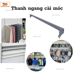 Thanh Ngang Gá Cột Có Ray Cài Móc U – Phụ Kiện Treo Đồ Cho Kệ Tôn Lỗ