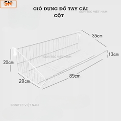 Giỏ Đựng Tay Cài Lưới Sắt – Rổ Cài Khung Sắt Trang Trí Đựng Đồ Phụ Kiện Decor