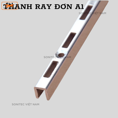 Thanh Ray Gắn Tường Đơn A1 – Thép Mạ Inox, Bền Đẹp – Lắp Âm Tường, Tủ Gỗ
