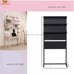 Kệ trang trí 3 tầng có lưới - Kệ sắt lắp ghép đa năng trưng bày để bàn hoặc sát tường