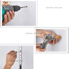 Thanh Ray Gắn Tường Đơn A1 – Thép Mạ Inox, Bền Đẹp – Lắp Âm Tường, Tủ Gỗ