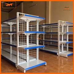 Kệ siêu thị đơn lưng lưới nhiều kích thước – Giải pháp trưng bày linh hoạt, bền bỉ - KSTĐ