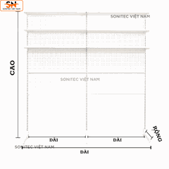 Kệ Để Bàn 3 Tầng Ghép Đôi Khung Lưới Sơn Tĩnh Điện – Giải Pháp Trưng Bày Cỡ Lớn, Tối Ưu Diện Tích
