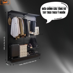 Kệ Treo Quần Áo Cao Cấp - Kệ Sơn Tĩnh Điện, Tải Trọng Cao
