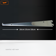 Tay Đỡ Kệ Kính Cài Ray Chống Trượt – Giá Đỡ Tấm Kính Treo Tường M10