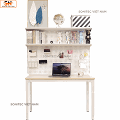 Kệ Sách Gắn Tường Khung Lưới Decor Bàn Học – Tiết Kiệm Không Gian, Tải Trọng Lớn