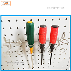 Móc Treo 6 Vòng Bạc Bằng Thép Cán Nguội – Phụ Kiện Pegboard Tiện Lợi, Chắc Chắn