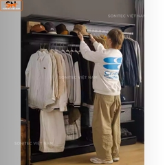 Kệ Trưng Bày Quần Áo Nhiều Tầng Khung Sắt Sơn Tĩnh Điện – Thiết Kế Tối Giản, Hiện Đại