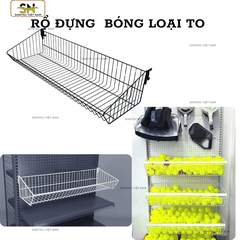 Giỏ đựng bóng,phụ kiện,đồ thể thao tất vớ găng tay cài lên kệ