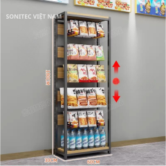Giá trưng bày kệ siêu thị, kệ cửa hàng tiện lợi, móc treo văn phòng phẩm nhiều tầng, sản phẩm cho trẻ em, đồ ăn nhẹ và đồ uống.