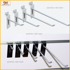 Móc Treo Cài Rãnh Slatwall – Móc Treo Phụ Kiện, Treo Đồ Shop – Đa Kích Thước, Chống Gỉ, Dễ Lắp Đặt