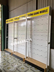 Kệ Treo Ốp Lưng & Phụ Kiện Điện Thoại Khung Sắt Có Đèn Logo Phát Sáng