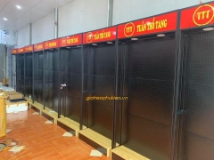 Kệ Treo Ốp Lưng & Phụ Kiện Điện Thoại Khung Sắt Có Đèn Logo Phát Sáng