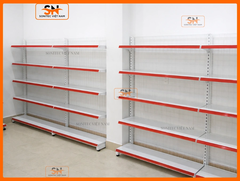 Kệ siêu thị đơn 5 tầng lưng lưới