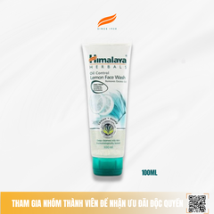 [HSD: 30/08/2026] Sữa rửa mặt chanh se khít lỗ chân lông Himalaya Oil Control Lemon Face Wash 100ml