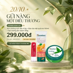 [DEAL HOT 20.10] COMBO NỊNH VỢ Son dưỡng môi dâu 4.5g + Sữa rửa mặt quả mơ 100ml + Gel dưỡng ẩm neem 100g