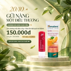 [DEAL HOT 20.10] COMBO EM XINH TƯƠI TẮN Son dưỡng môi dâu 4.5g + Sữa rửa mặt quả mơ 100ml