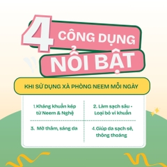 Xà phòng giảm mụn cơ thể từ lá neem Himalaya Neem & Tumeric Soap (1 bánh)