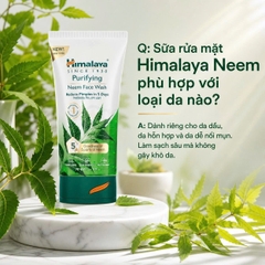 Sữa rửa mặt dịu nhẹ giúp giảm mụn chiết xuất từ lá neem Himalaya Purifying Neem Face Wash 150ml