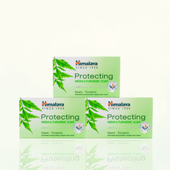 Combo 3 xà phòng giảm mụn cơ thể từ lá neem Himalaya Neem & Tumeric Soap