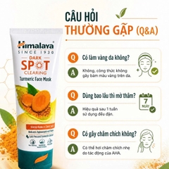 Mặt nạ tinh chất nghệ giảm thâm sáng da Himalaya Dark Spot Treatment Turmeric Face Mask 100ml