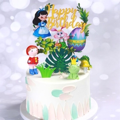 Topper HPBD bé gái + quả trứng