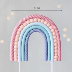Trang trí gốm mềm cầu vồng màu pastel sz 8.5cm