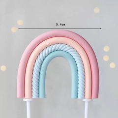 Trang trí gốm mềm cầu vồng màu pastel sz 5.4cm