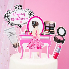 Set que cắm cô gái + bàn phấn trang điểm