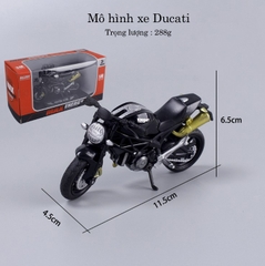 Trang trí mô hình xe phân khối lớn Ducati đen