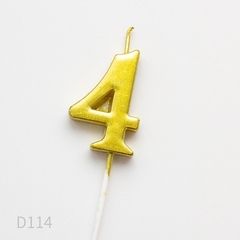 Nến vàng số to 4 (mới)