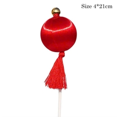 Que cắm đèn lồng tết tròn trụ đỏ (sz 4*21cm)