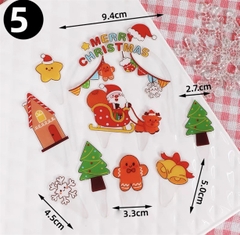 5 Set trang trí GS vòm xe trượt tuyết + ông già Noel + 2 cây thông (5 bộ 45c)