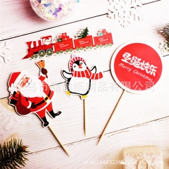 Set 4 que cắm GS ông già Noel + chim cánh cụt