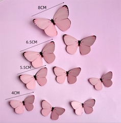 Set que cắm sắt 9 con bướm màu hồng nhạt