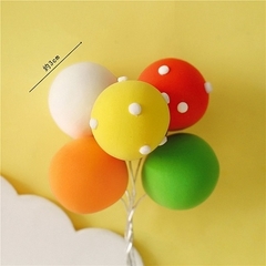 Set chùm bóng 5 quả cam đỏ vàng xanh trắng