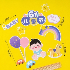 Set que cắm bé trai + ngựa bập bênh + cầu vồng + Baby (CD)
