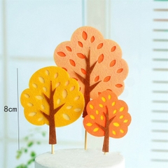 Set 3 que xốp cây lá vàng