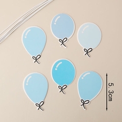 Set que cắm chùm 6 bóng bay xanh